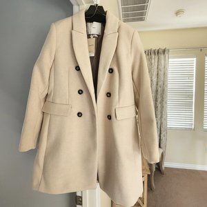 MANGO Wool Double-Breasted Coat